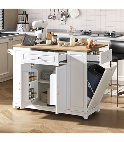 TORNVIKEN Îlot pour cuisine, blanc cassé/chêne IKEA - Ameublement