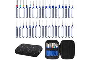 KUHAWL 36 Piece Pin Tool Car Set, Terminal Removal Tool Set, Car Cable Plug Removal Tool with Tool Bag Release Tool for Most Connection Terminals