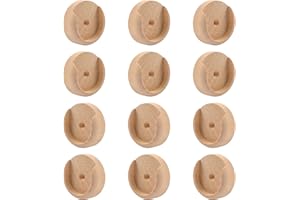INCREWAY 12 PCS Wooden Closet Pole Sockets, Closet Pole Holder Closet Rod Holders, Wardrobe Bracket Socket for Wardrobe Hallway Bathroom Curtain Clothing Store