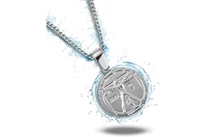 VENTR 2MM Mens Crucifix Necklace For Men Silver Cross Necklace Men | Cross Chain For Mens Cross Necklace | Crucifix Pendant Men's Necklaces Gold Cross Silver Necklace Cross Pendant