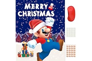 YOOYEH Pin The Nose On Game For 24 Players Christmas Games for Kids Birthday Fun Game Christmas Party Game
