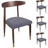 Qishare 4er Set Stuhlbezug für Bürostuhl Husse, universellen, waschbar Stretche Bezug Sitzbezug Stuhlhussen für Esszimmer, Bü