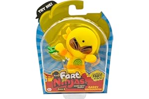 Fart Ninjas Grasshopper Series 8 Collectible Figures 10 Hilariously Realistic Fart Sounds Ages 5+ Gifts & Toys 8 to Collect, Yellow