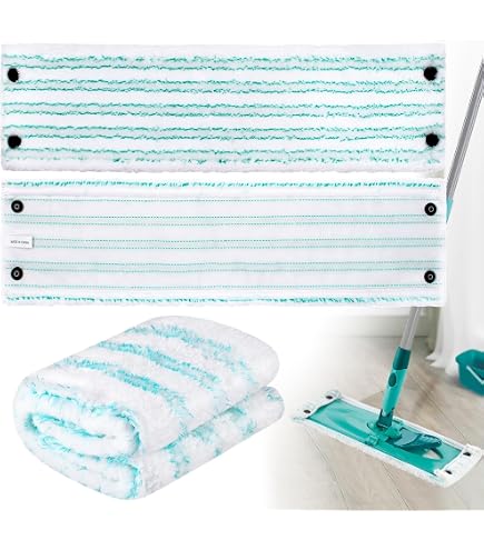 Lot De 4 Têtes De Rechange Balai Microfibres Clean Twist Disc Mop Systeme De Nettoyage A 2 Fibres Compatible Avec Leifheit 96916998
