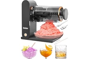 Enleber Broyeur à Glace et Machine à Glace Pilée Portable, Machine a Granita, Cocktails, Sorbets,Smoothie Maker - sans BPA Noir