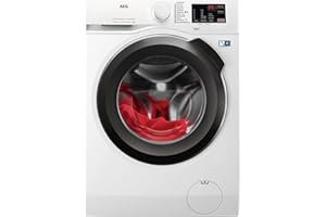 AEG Waschmaschine 9 kg, Serie 6000 ProSense: Mengenautomatik für automatische Anpassung von Waschdauer & Energieverbrauch, Startzeitvorwahl, Nachlegefunktion, Vollwasserschutz, 1400 U/min, L6AMZ49FL