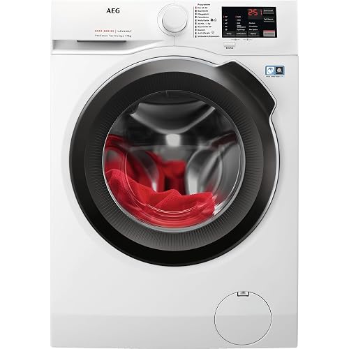 AEG L6AMZ49FL Washing Machine, Series 6000 with ProSense®, 9.0 kg, Quiet, Automatic Volume, Refill Function, Child Lock, Gentle Drum, Water Stop, 1400 rpm