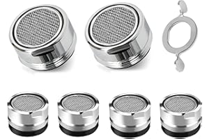 SURFOU Aireador Grifo Cocina, Paquete De 6 Unidades Filtro M24 Para Difusor Boquilla Grifos Agua Lavabo Universal, Aireadores Filtros Baño Pequeño Recambio Para Fregadero Bañera