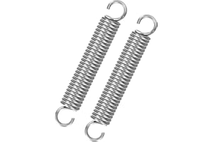 GUNGY Ressort de Traction 100mm Ressorts de Tension avec Crochets Ressorts en Acier Inoxydable Diamètre du Fil 2,5mm Diamètre Extérieur 16mm Force 19KG 2 Pièces