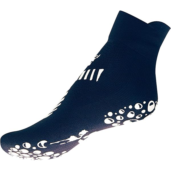 R-EVENGE Chaussette Pool Classic Q-NOVA, idéale pour les activités dans l' eau et les surfaces humides. Antibactérienne et antidérapante (IT, Nombre, 42, 45, Regular, Noir - Bleu), noir/bleu