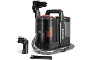 Vonhaus Spot Cleaner 600W - Portable 1.5L Capacity Carpet Washer, Corded Handheld Carpet Cleaner Machine with Dual Tank Design, Self-Cleaning Function, Crevice & Pet Brush for Rugs, Upholstery & Cars
