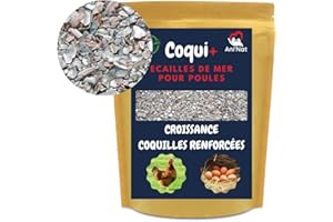 ANI'NAT NATURE ANIMALE 3,5 Kg di Conchiglie Macinate per galline ovaiole e piccioni. Più varietà di minerali rispetto ai gusci di ostriche. Minerali e calcio per gusci solidi.