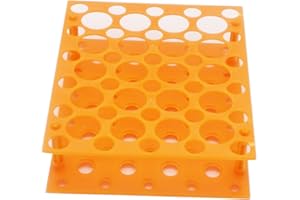 MUHWA Lot de 50 porte-tubes centrifuges pour tube de laboratoire en plastique 10 ml/15 ml/50 ml, Orange, 1