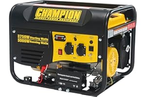 Champion Power Equipment mobiles Stromaggregat Benzin (3500 Watt, Notstromaggregat, Generator Laufzeit 12 Stunden / 50% Last, Stromerzeuger, elektr. Startknopf) CPG4000E1-EU