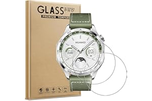WFTE [2-Pack Screen Protector for HUAWEI Watch GT 5 Pro 46mm/GT5 46mm/GT 4 46 mm/GT4 46 mm,Anti-Scratch,Anti-fingerprint,Bubble-Free,Dust-Free Premium Screen Protector Tempered Glass