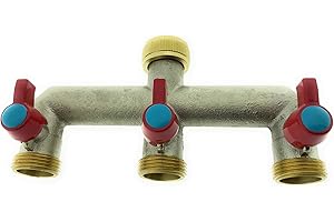 Ventilkappenkönig 3-Wege Messing Wasserhahn Wasserverteiler 3er Verteiler 3/4"