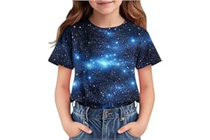duxyoz Short Sleeve T Shirts Kids Girls Trendy Graphic Crewneck Teenage Girls Tshirts Comfy Summer Casual Vacation Tops T-Shirts Loose Fit Tshirts Funny Jogging Athletic Tops Soft Feel 3-14 Years