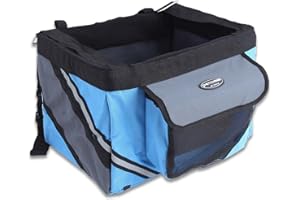 PETCOMMER Petcomer Pet Bicycle Basket Bike Case Seat Dog Puppy Cat Outdoor Travel Carrier Bag (Blue)