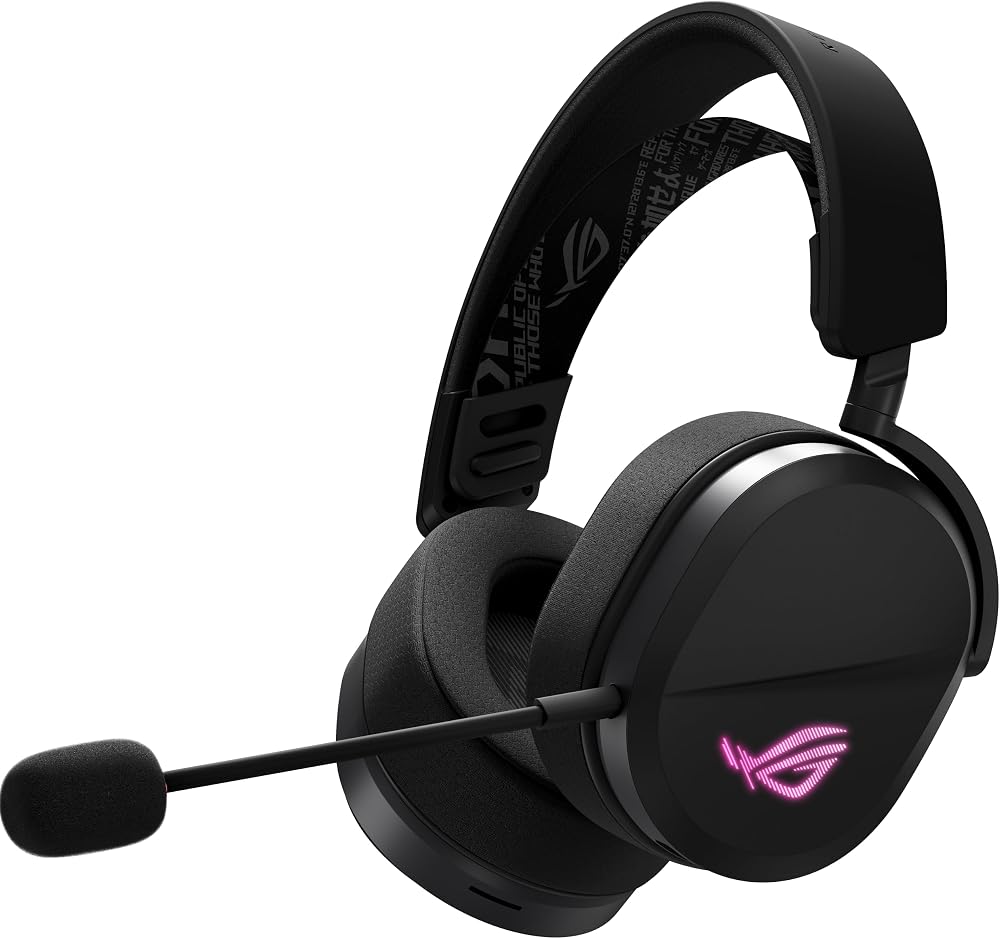 ASUS ROG Pelta Siyah Kablosuz Gaming (Oyuncu) Kulaklık | Speednova 2.4GHz, USB-C, Hafif 309G, 50mm Titanyum Kaplı Sürücüler, 10mm Genişbant, 60 Saat Pil Ömrü, PC, Switch, PS5 İçin)
