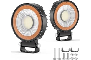 antom Foco led 12v 2 piezas 132W 9-60V Faros led 4x4 IP68 impermeables 13200 lúmenes para excavadoras, tractores, remolques, ATV, camiones, vehículos todo terreno, motos, entusiastas del aire libre