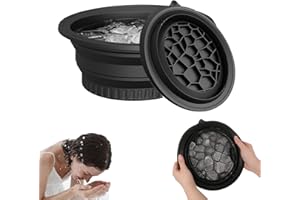CUVZORA Bol de bain de glace pour le visage - Pliable - En silicone - Accessoire pratique pour la maison - Pour soulager les gonflements, soulager la peau - Rétrécissement des pores