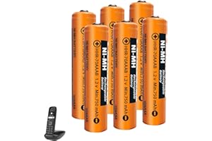 JAPUSOON Piles Rechargeables NIMH (1,2V) 750 mAh pour téléphone sans Fil Gigaset, AAA/Micro Batteries Rechargeables pour Panosonic - Lot de 6