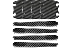 Matedepreso 8Pcs Car Door Handle Protectors Reflective Stickers, Universal Car Door Cup Handle Paint Scratch Protector Sticker Car Door Handle Safety Reflective Strips, for Most Cars