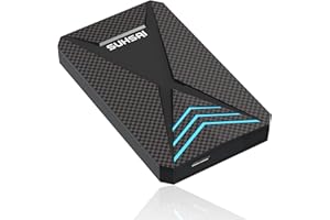 ‎SUHSAI SUHSAI 1 TB Externe Gaming-Festplatte mit RGB-Licht, tragbare USB 3.0-Festplatte zur Datenspeicherung/Backup-Erweiterung, HDD 2,5-Zoll-Festplatte für PC Laptop Mac Smartphones Spielekonsole PS4 PS5