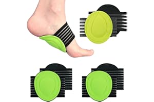 Leikedun 3 Pair Arch Support, Compression Cushioned Plantar Fasciitis Support Plantar Fasciitis Sleeves for Foot Support, Pain Relief & Sore, Flat Feet, Heel Spurs(Black & Green, Thin+Thick)