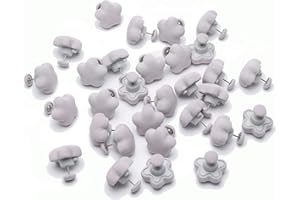 TESSVEYA 30 Stück Bettdecken Clips, Baumwolldecke Nadel, Vorhänge Nadel, Federnklammern, die als Federn verwendet werden, um Donuts, Vorhänge oder Falten Nadel, oder Fixierung Dekoration (Grauen-Blumen)