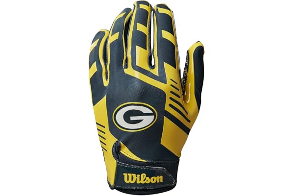 Wilson Gants NFL Team Super Grip, Taille Unique pour Adolescents, Silicone/Lycra-Stretch