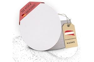 EV HOME CREATIONS EV® Bierdeckel Pappe - 100 Stück, Rund (Ø 10,7 cm) - Made in Germany - Blanko Untersetzer zum Bemalen & Basteln - Das Perfekte DIY Set für Kreative Köpfe