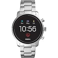 Fossil Men's Gen 4 Explorist HR Heart Rate Stainless Steel Touchscreen Smartwatch, Color: Silver (Model: FTW4011)