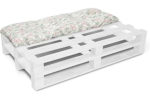 AMILIAN Cojín de asiento para banco de jardín, cojín para silla, cojín de respaldo, cojín para europalés, 40 x 120 cm 08