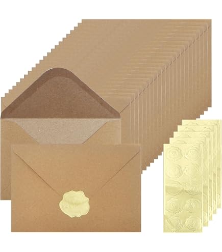 Lot 100 Enveloppes Kraft B6 184×133 Mm 120g – Fermeture Humide Noir Élégant