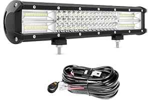 Willpower Barre à led, 23 Pouces 324W Barre de Led avec 12V faisceau de câblage kit, faisceau combiné Rampe LED Barre led pour SUV ATV UTV Truck etc