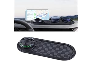 LTFIOON 3-in-1 Antirutschmatte Auto, Multifunktionale Auto-Antirutschmatte Auto-Handyhalter 360 Grad Rotierender Telefonhalter, mit Parknummer für Autodekorationen, Brillen, Handys Verwendet