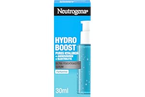 ‎NEUTROGENA Neutrogena Hydro Boost Ultra Feuchtigkeitsserum, parfümfreies Gesichtsserum mit Hyaluronsäure, Aminosäuren und Elektrolyten, feuchtigkeitsspendendes Gesichtspflege Serum für alle Hauttypen 30 ml