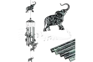 TUHNHGD Wind Chime, Elephant Wind Chimes, Elephant Gifts, Outdoor Decorations Wind Chime, Vintage Commemorative Wind Chimes Gift For Mom And Woman, Elephant Copper Decoration Birthday And Valentine Gift