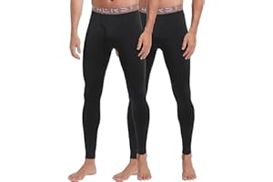 INNERSY Pantalon Thermique Homme Doux sous Vetement Bas Chaud Legging Hiver Base Layer Lot de 2
