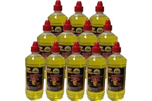 FARMLIGHT 12x 1 Liter Flaschen Brenngel Gelkamine Ethanolkamine Wandkamine Gel Bioethanol