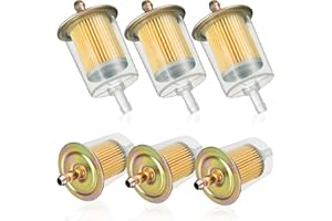 GZjiyu 6 Stücke Kraftstofffilter, Universal Benzinfilter für Rasenmäher,Boots,Roller Generator Motorrad Auto Dreirad,LKW (6–8 mm Schlauch Anschließen)