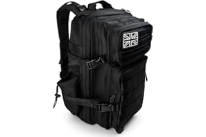 HOWSEHOLD Military Tactical Backpack 45L Heavy-Duty Water-Resistant Rucksack with Webbing 6 Compartments & Padded Back Support Ideal for Hiking, Athletes, Gym, Travel, Sports, Camping & Everyday Carry