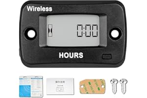 NINE-RONG Jayron Compteur Horaire Sans Fil Numérique,Activation des Vibrations, Utilisé pour le Moteur et l'équipement de la Tondeuse à Gazon Marine de Générateur qui Vibre au Travail