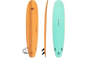 Osprey Pinstripe Foam Surfboard Soft Foamie Complete with Leash and Fins, High Spec Vacuum Sealed