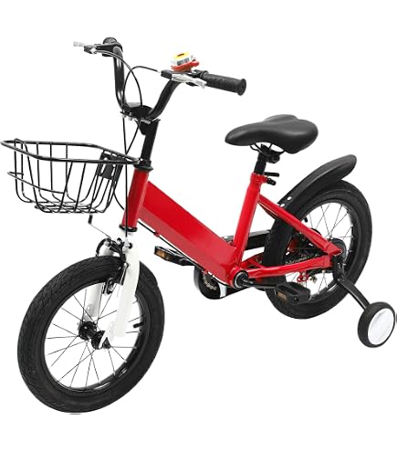 Vélo Enfant 12 Pouces Garbenat – 2-5 Ans, 80-105 Cm, Roues Stabilisatrices, Porte-bouteille, Cadre Acier Haute Résistance – Bleu/Orange/Vert