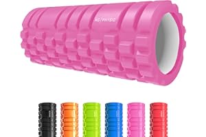 Foam Roller and Massage Roller by KG Physio - Massage Roller for Legs, Back and Arms - Ultra Lightweight Core Muscle Roller Essential to Release Deep Tension - 13"x5" Long Foam Roller