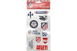 CYPBRANDS CyP Brands- Atlético de Madrid, Pegatina, Sticker,Removible, Escudo Atleti, Color Rojo, Producto Oficial