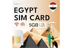 travSIM SIM Egitto | 05GB di dati mobili | Hotspot disponibile | Il piano sulla carta SIM per l'Egitto è valido per 15 giorni