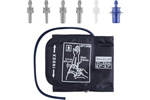 UNIKEEN Brassard Tensiomètre de Remplacement 17-24cm Brassard Tensiometre Electrique Tension Bras pour Adultes Avec 6 Connecteurs, Compatible avec la Plupart des Tensiomètres (Petit)